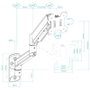 Tooq Soporte de Escritorio para Monitor LP1334TNR-B Blanco